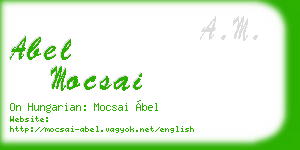 abel mocsai business card