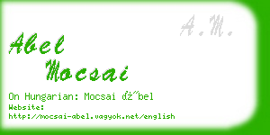 abel mocsai business card